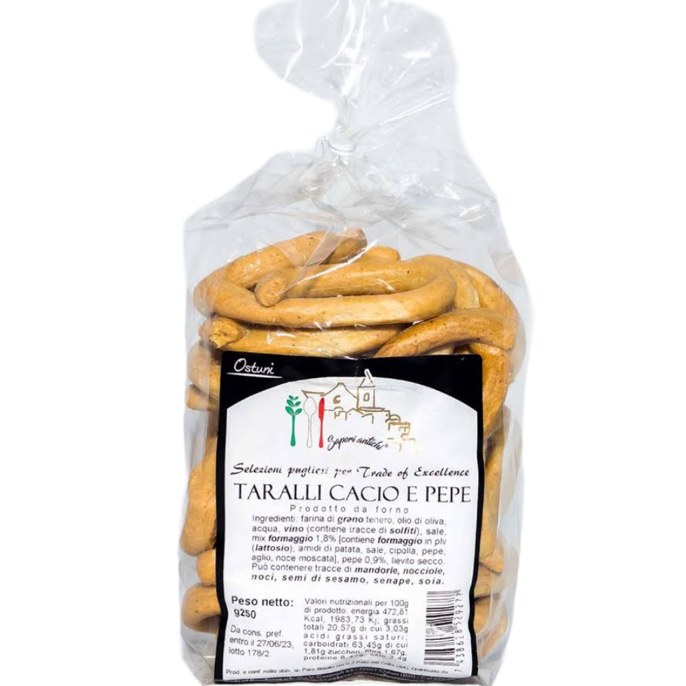 5Kg di Taralli Cacio e Pepe - 20 Pezzi da 250g