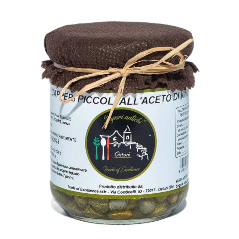 5Kg di Capperi Piccoli all’Aceto - 25 Pezzi da 200g