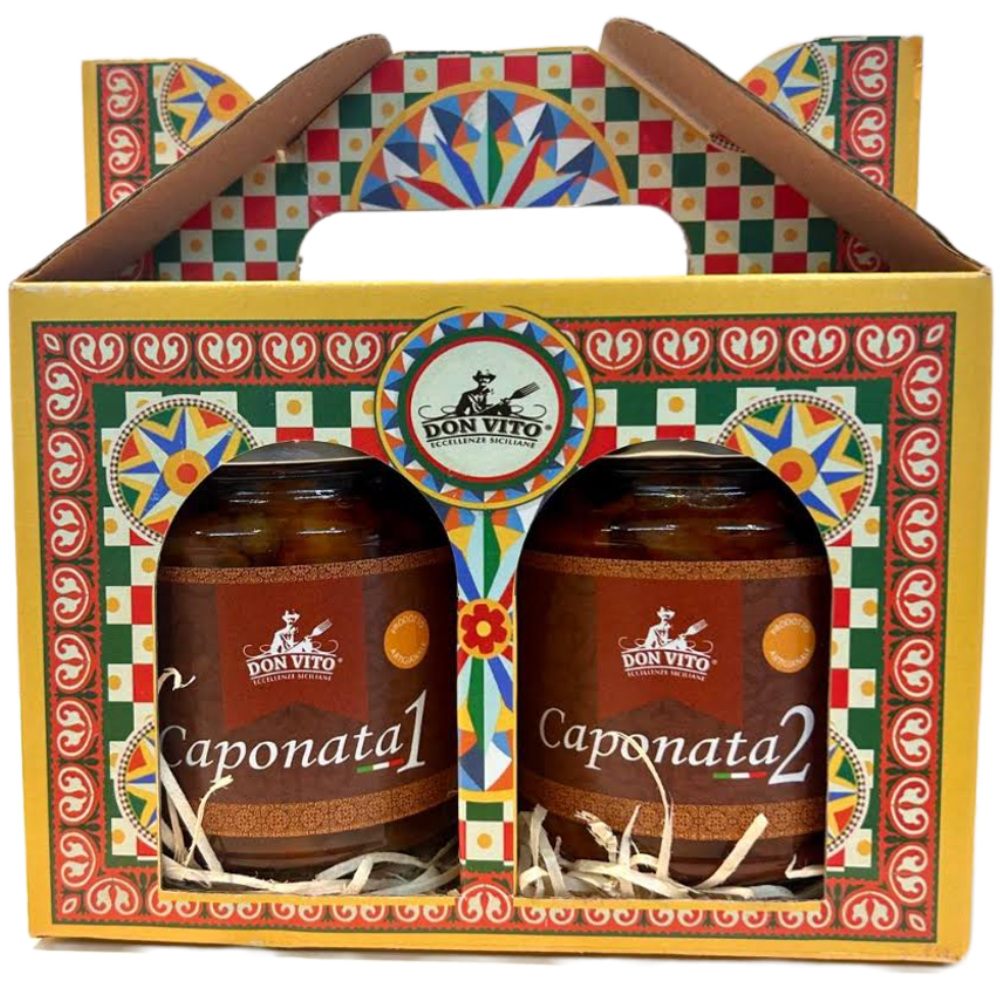Confezione Regalo Degustazione Caponata Siciliana - 2 Barattoli da 280 g