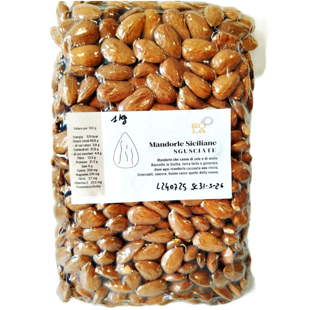 Mandorle Siciliane Sgusciate al Naturale - 1Kg