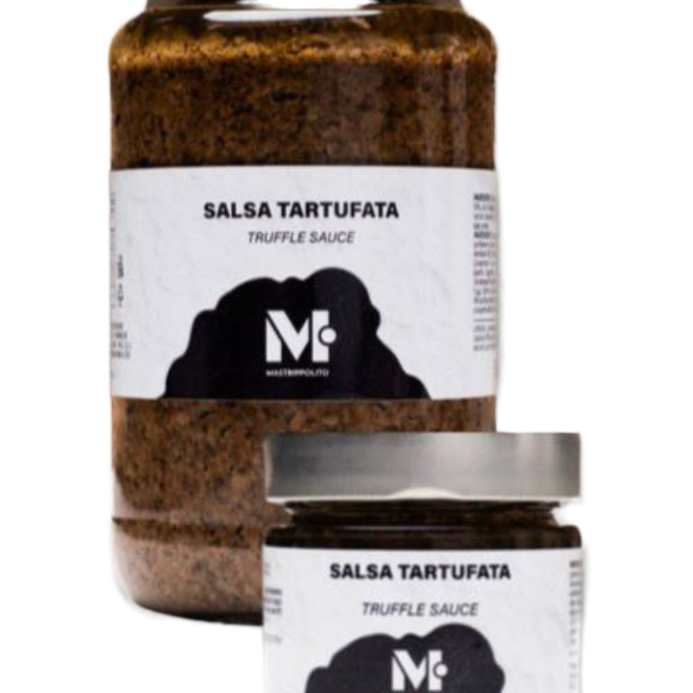 Salsa Tartufata di Tartufo d'Estate, Funghi Champignon, Olio EVO e Olive Nere - 90g o 500g