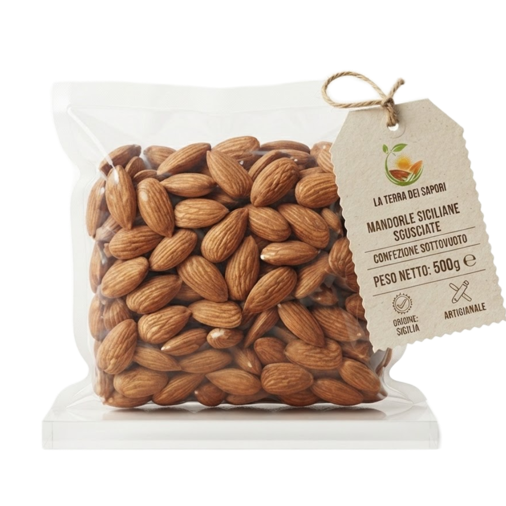 Mandorle Sgusciate Siciliane Crude - 500g