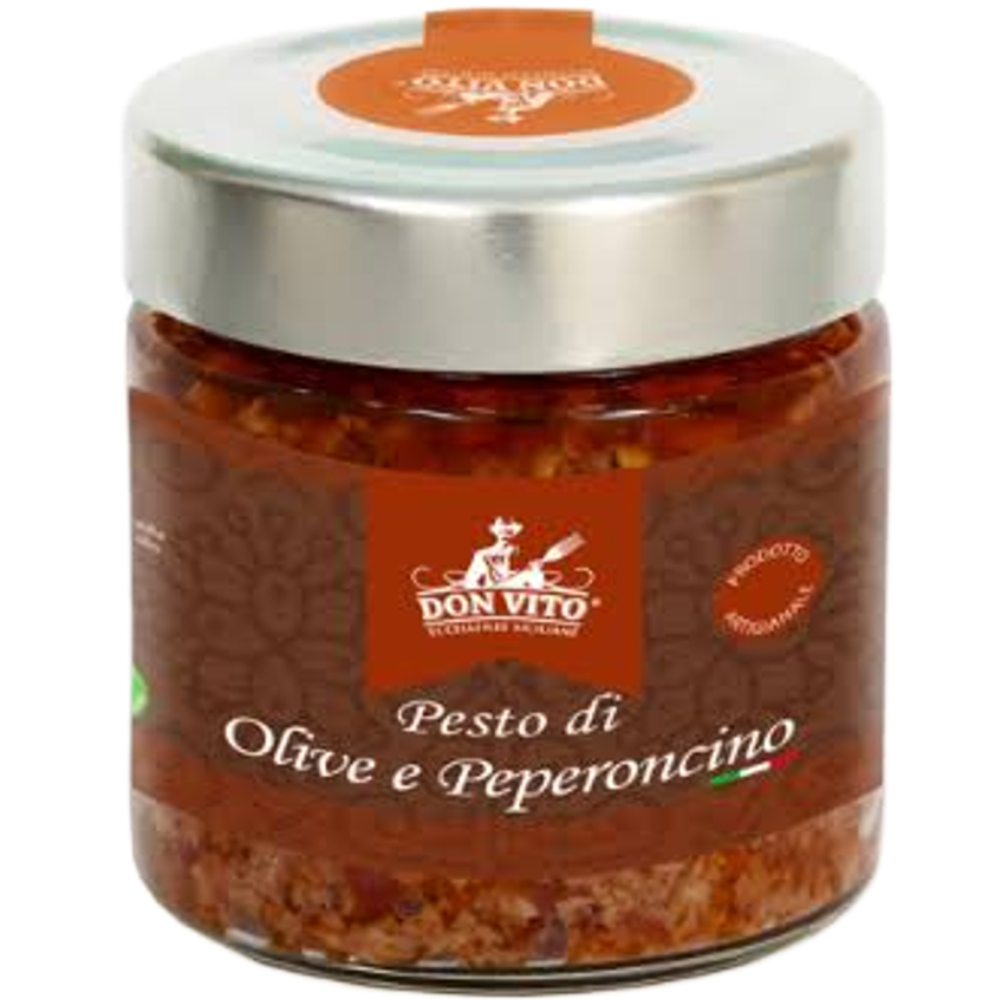 Pesto di Olive Nere e Peperoncino - 40g o 200g