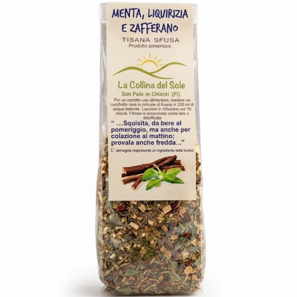 Tisana alla Menta, Liquirizia e Zafferano del Chianti - 50g