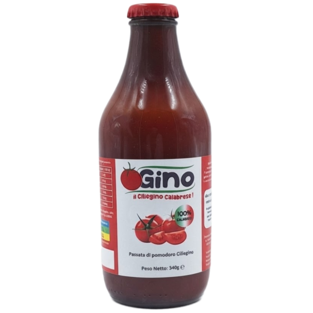 5Kg di Passata di Pomodoro Ciliegino Calabrese "Gino" - 15 pezzi da 340g