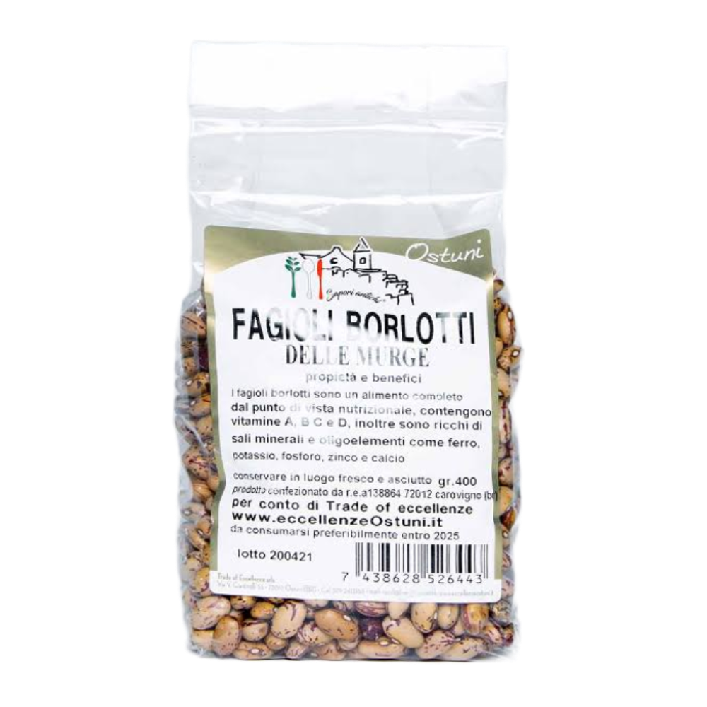 5Kg di Fagioli Borlotti delle Murge – 12 Pezzi da 400g