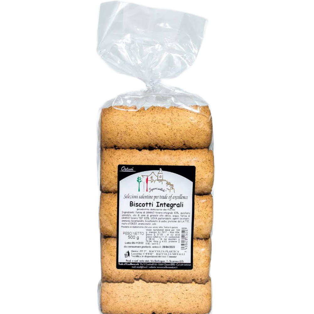 6Kg di Biscottoni Integrali - 12 Pezzi da 500g