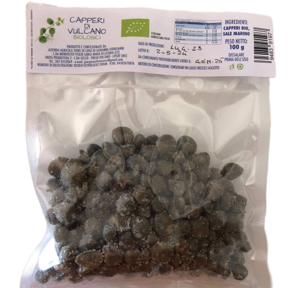 Capperi di Vulcano Biologici al Sale - 100g