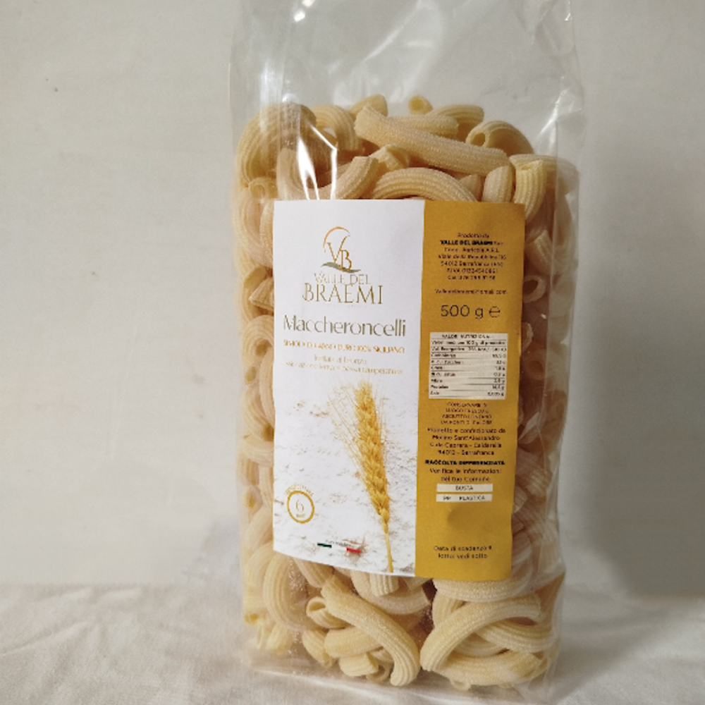 Pasta Maccheroncelli Artigianali di Grano Duro Siciliano Trafilati al Bronzo - 500g o 3kg