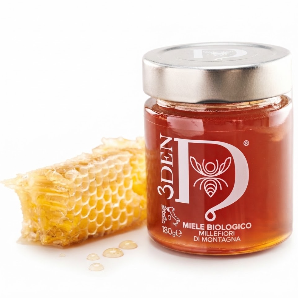 Miele di Millefiori di Montagna Biologico - 30g, 50g, 180g, 400g o 800g