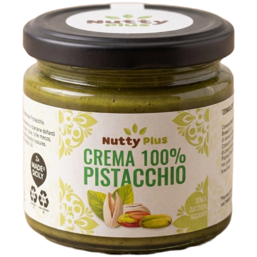 Crema 100% di Pistacchi Senza Zucchero - 190g 