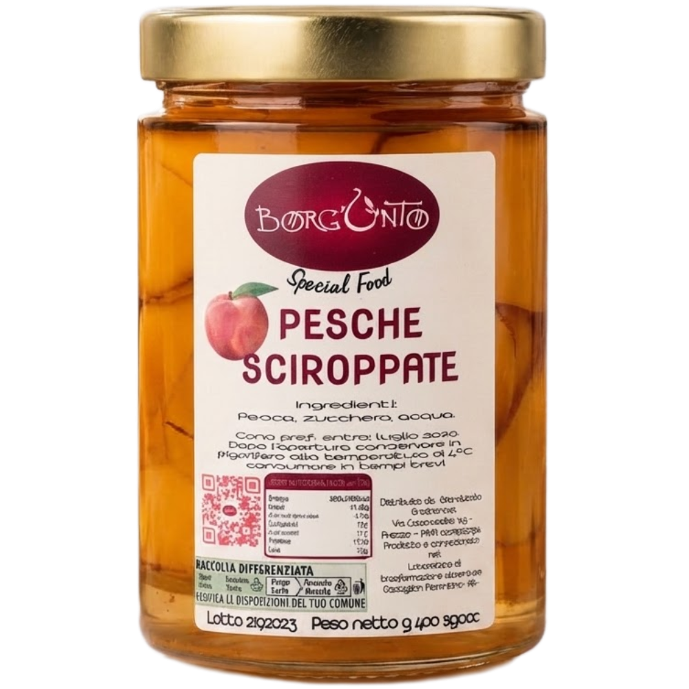 Pesche Sciroppate Toscane della Valdichiana - 400g