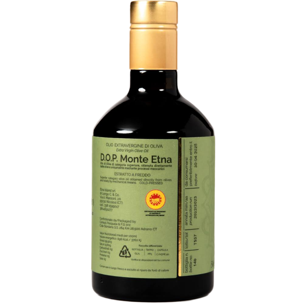 Olio Extra Vergine di Oliva DOP Monte Etna Estratto a Freddo - 50cl