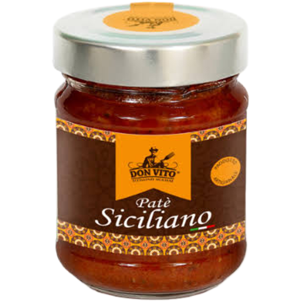 Patè Siciliano con Pomodori Secchi, Carciofi, Melanzane, Olive, Basilico, Sedano, Aglio e Funghi Champignon - 90g, 180g o 1Kg