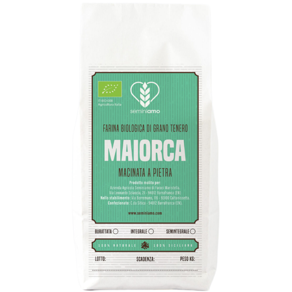 Farina di Grano Tenero Maiorca Siciliana Macinata a Pietra - 1 Kg