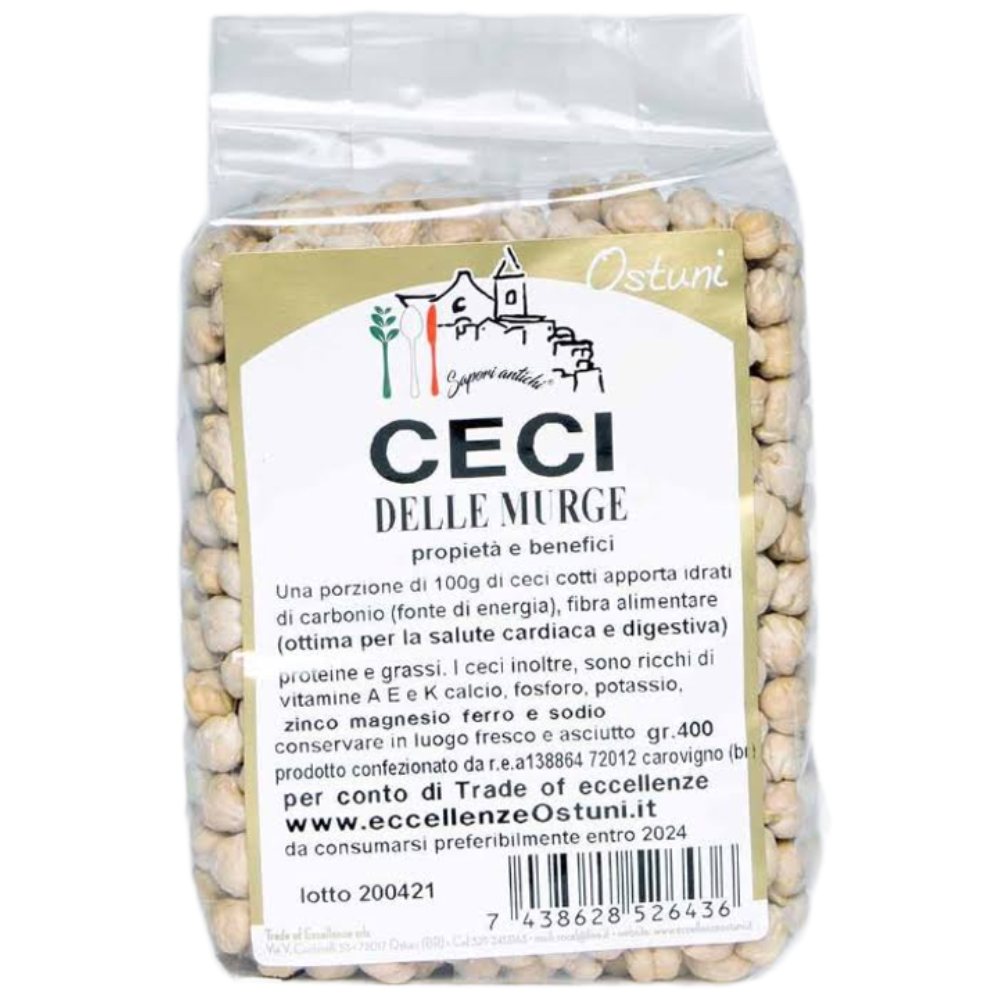 5Kg di Ceci Bianchi delle Murge - 12 Pezzi da 400g