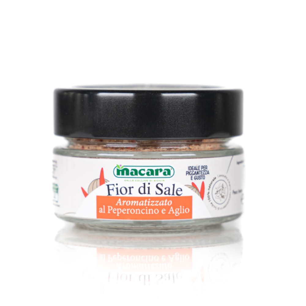 Sale Marino Aromatizzato al Peperoncino ed Aglio - 90g