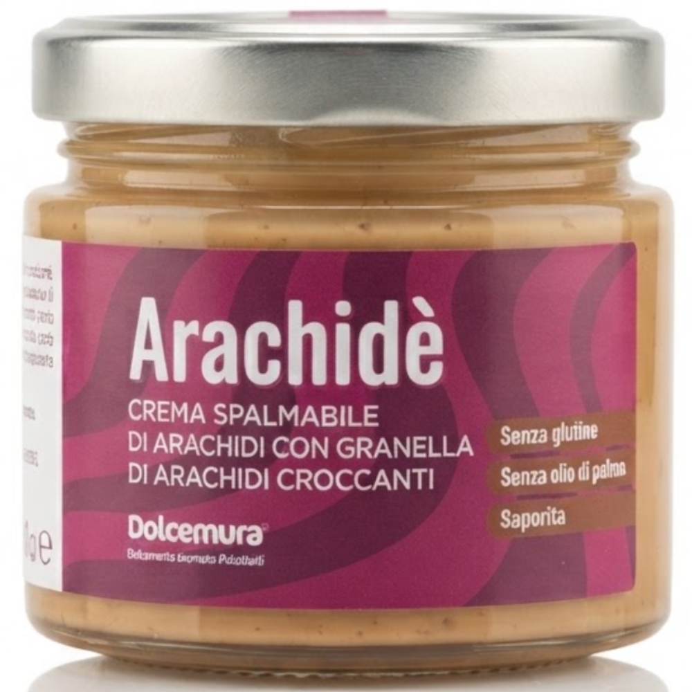 Crema Spalmabile di Arachidi con Granella di Arachidi Senza Glutine - 250g