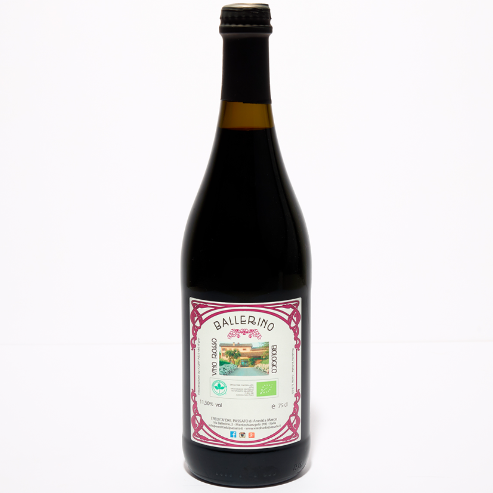 6 Bottiglie di Vino Rosso Biologico Ballerino in 3 Eleganti Confezioni Regalo da 2 Bottiglie da 75cl
