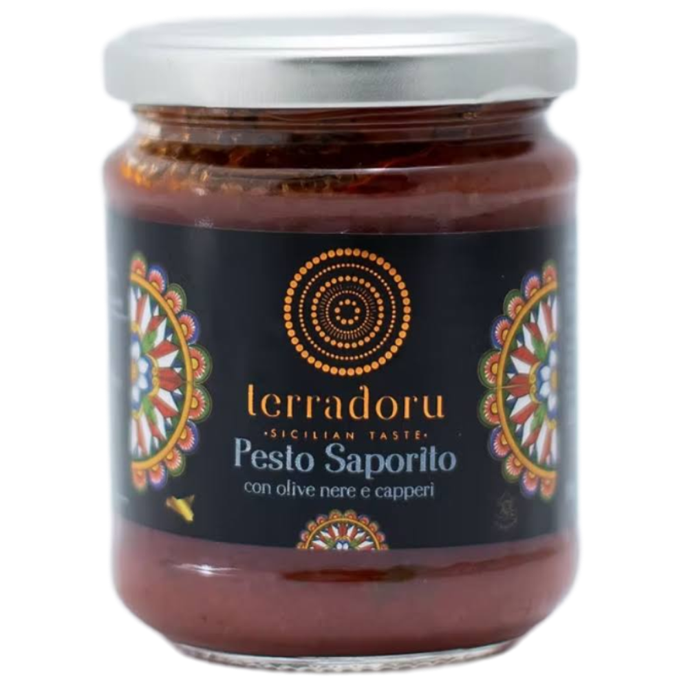 Pesto Saporito con Olive Nere e Capperi - 180g