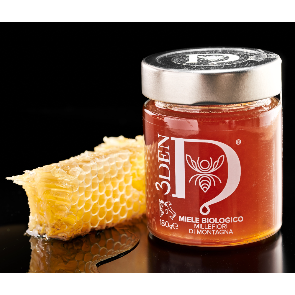 Miele di Millefiori di Montagna Biologico - 30g, 50g, 180g, 400g o 800g