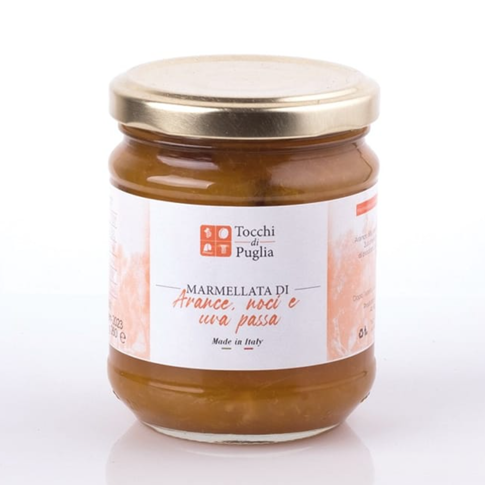 Marmellata di Arance, Noci e Uva Passa a Km 0 - 260g
