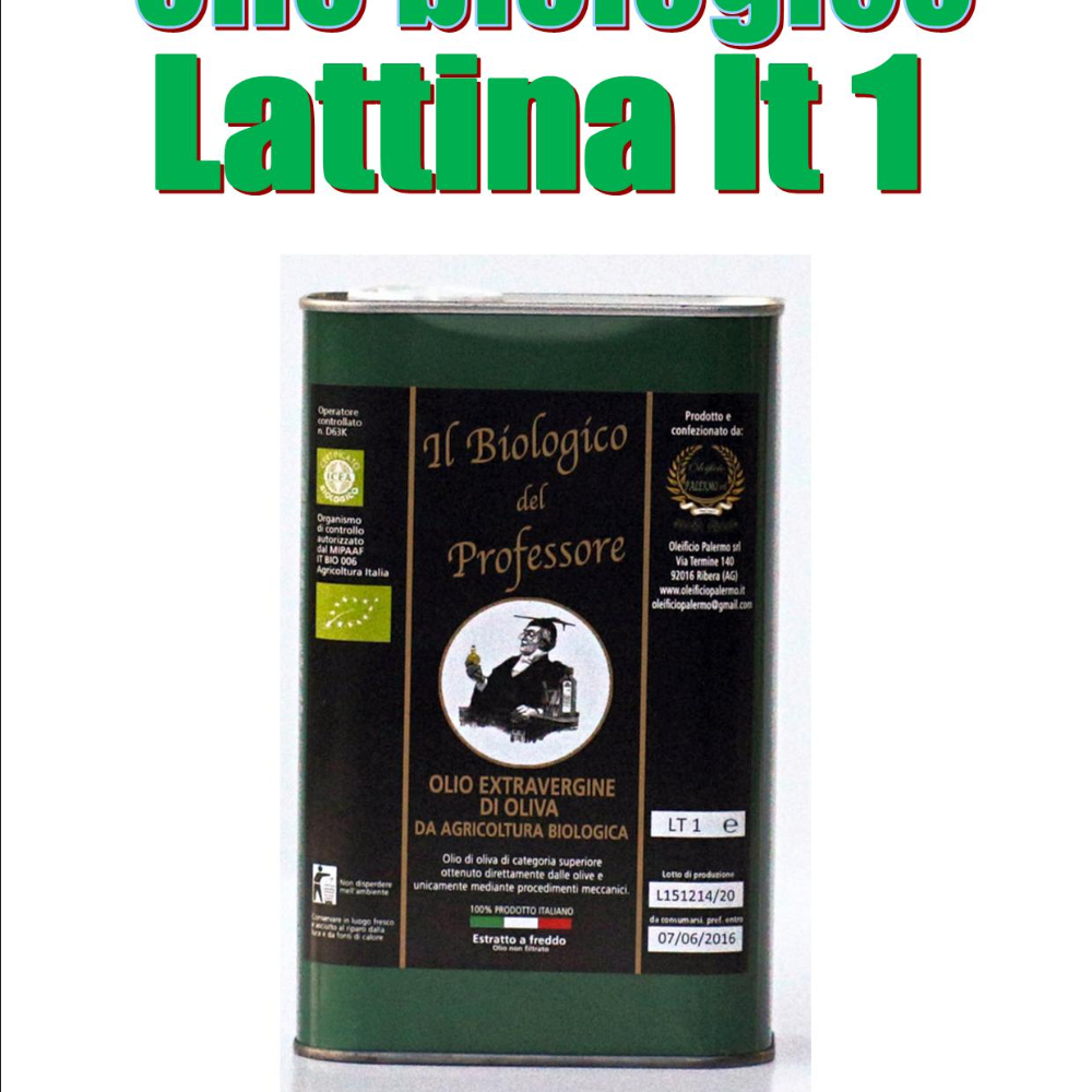 Olio biologico lattina lt 1