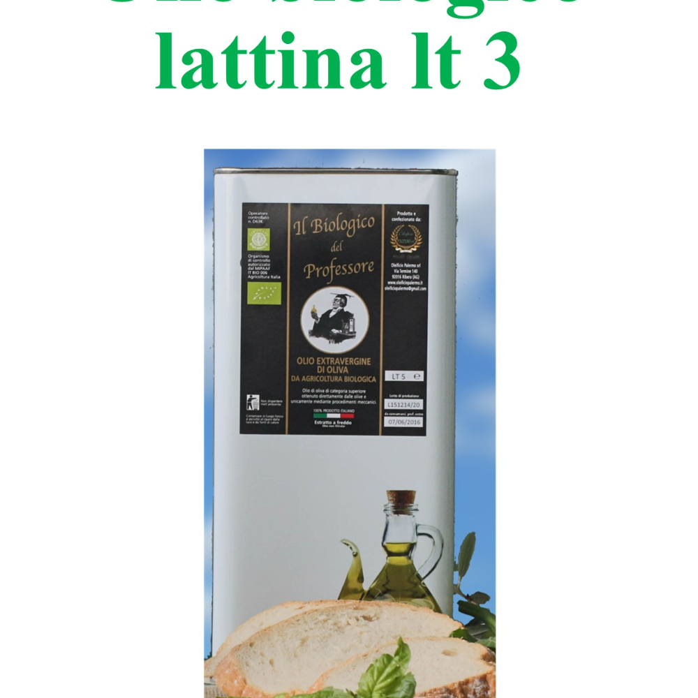 lattina lt 3 Olio  Biologico