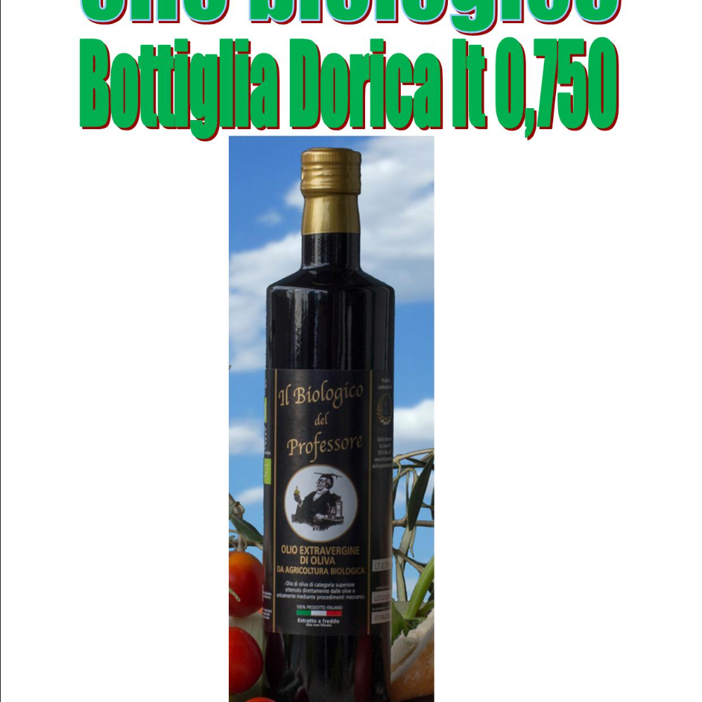 Olio Biologico Bottiglia lt 0,750