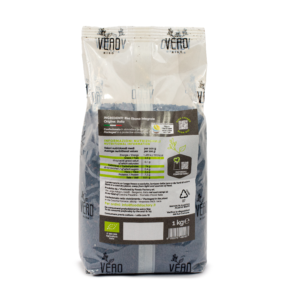 VERO Riso EBANO Nero Integrale - 1Kg