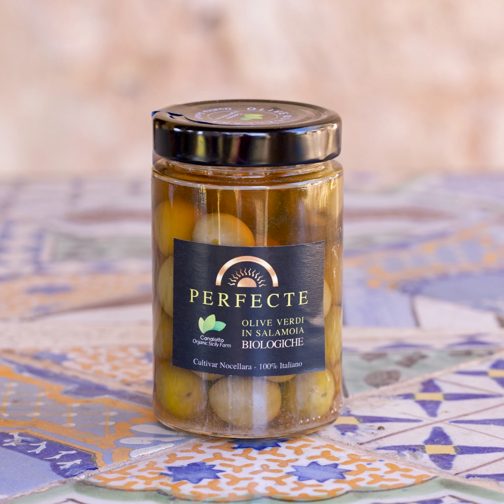 Olive Biologiche Nocellara in Salamoia - 6pz da 190g o 12pz da 100g