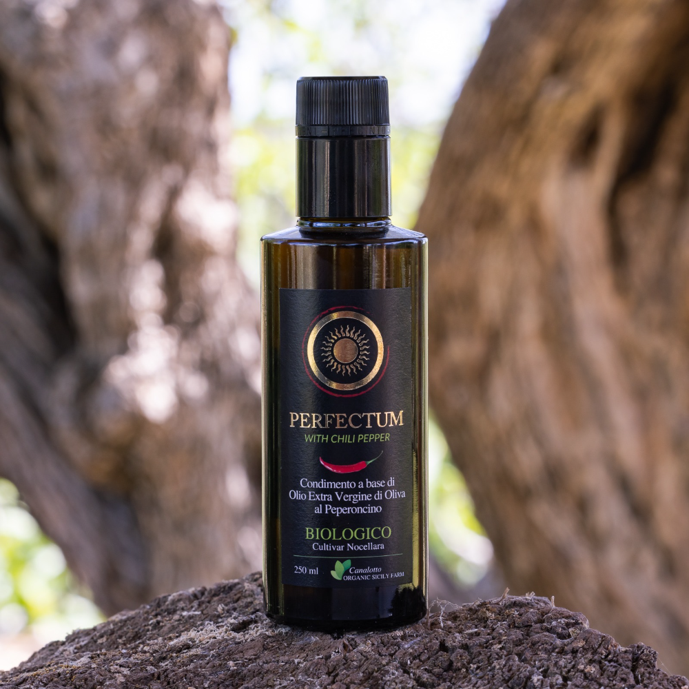 Olio EVO di Nocellara Bio al Peperoncino - 6pz da 250ml