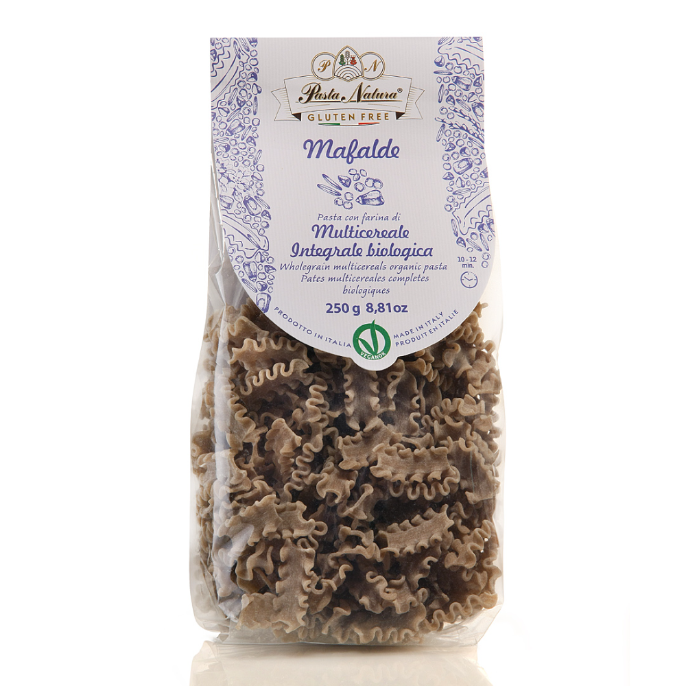 Pasta Mafalda Multicereale Integrale Bio - Gluten Free e Vegan Trafilata al Bronzo
