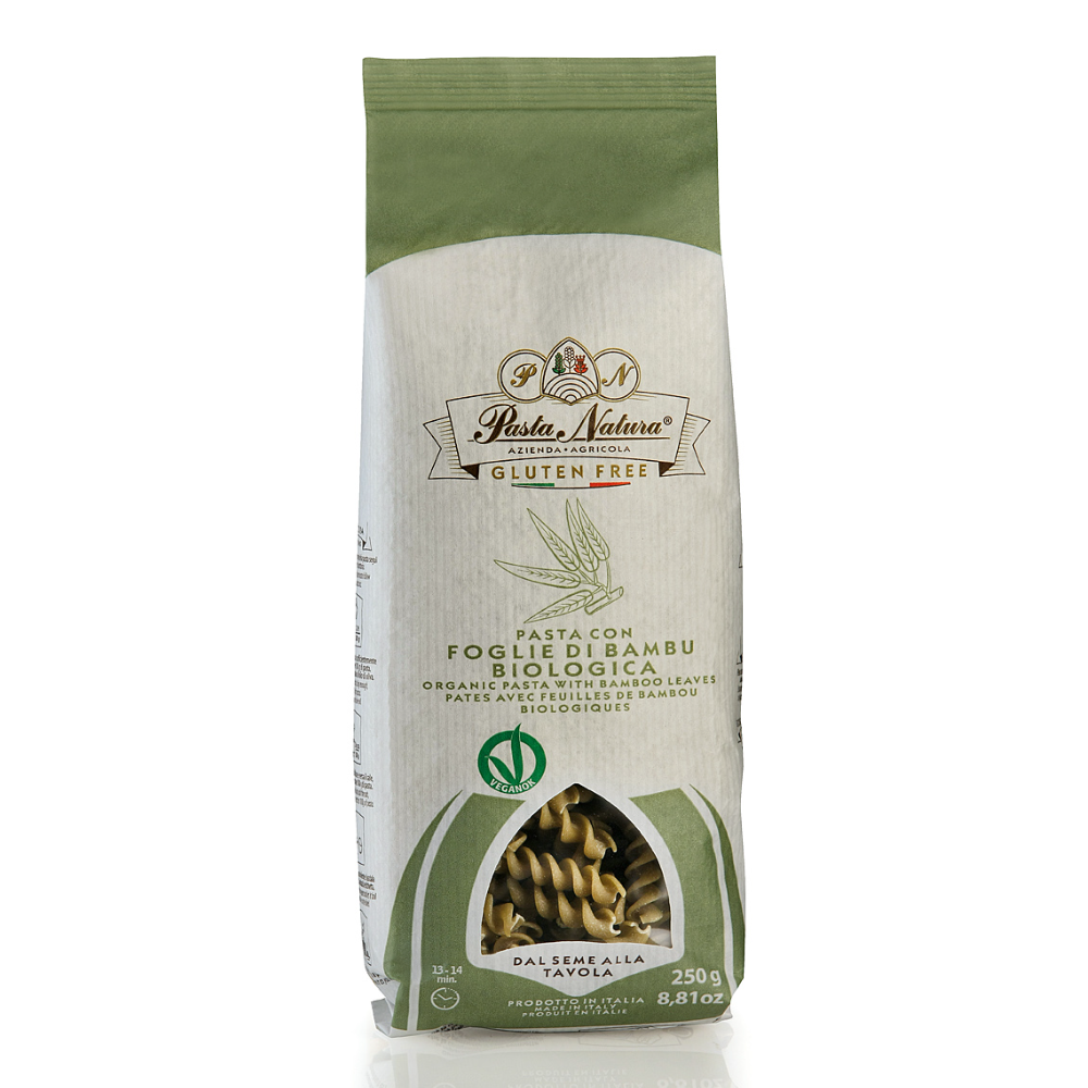 Fusilli con Foglie di Bambu Bio -  Gluten Free e Vegan Trafilata al Bronzo