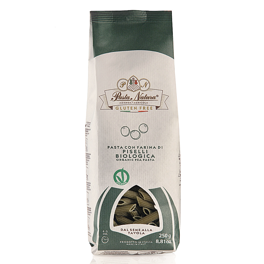 Penne di Piselli Verdi Bio - Gluten Free e Vegan Trafilata al Bronzo