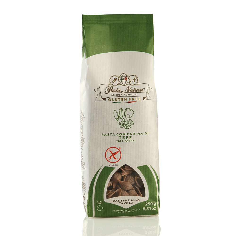 Pasta Conchiglie con Farina di Teff - Gluten Free Trafilata al Bronzo