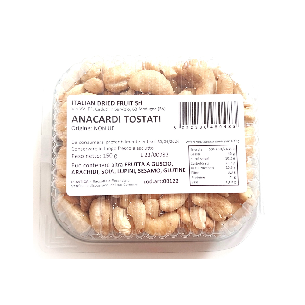 Anacardi Sgusciati Tostati - 10 vaschette da 150g 