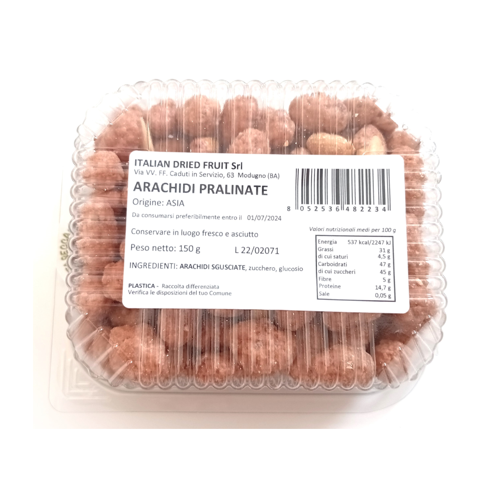 Arachidi Pralinate Dolci - 10 vaschette da 150g