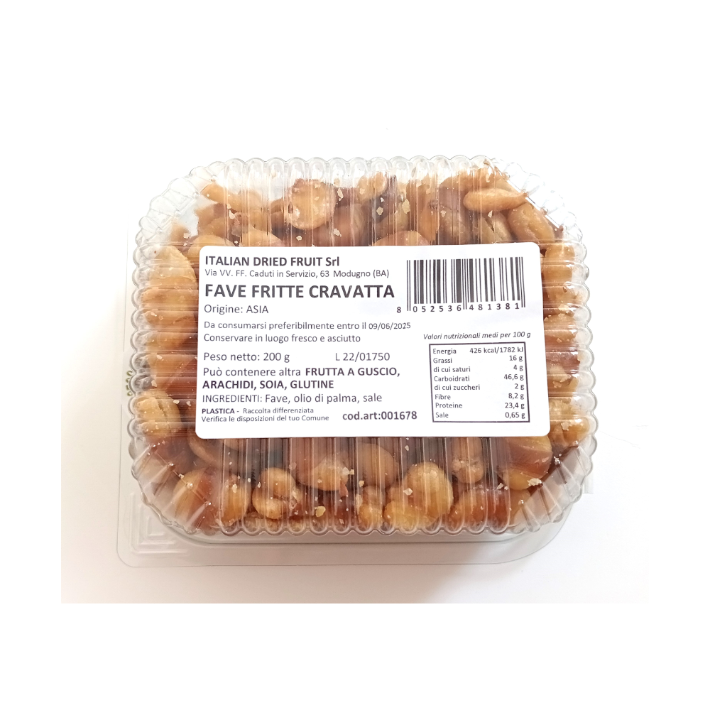 Fave Fritte Cravatta - 10 vaschette da 200g