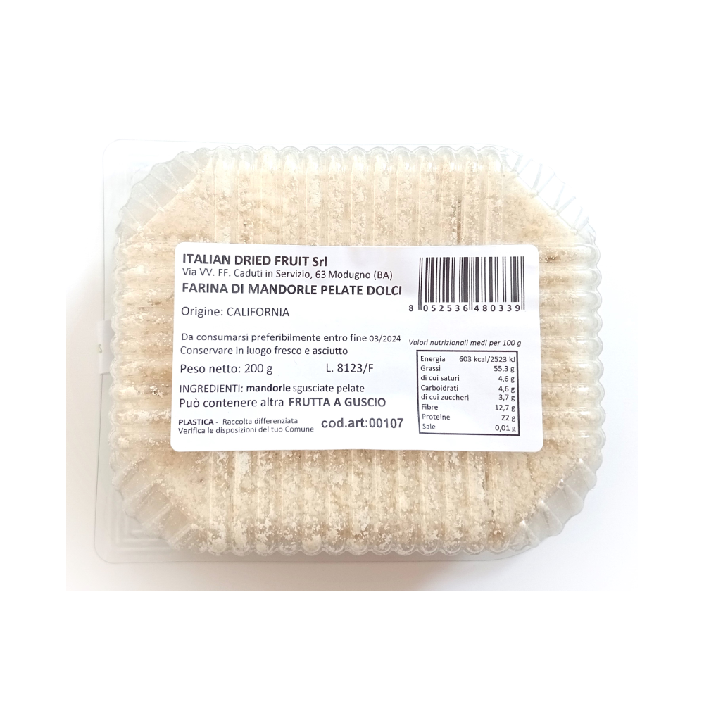 Farina di Mandorle Pelate - 10 vaschette da 200g
