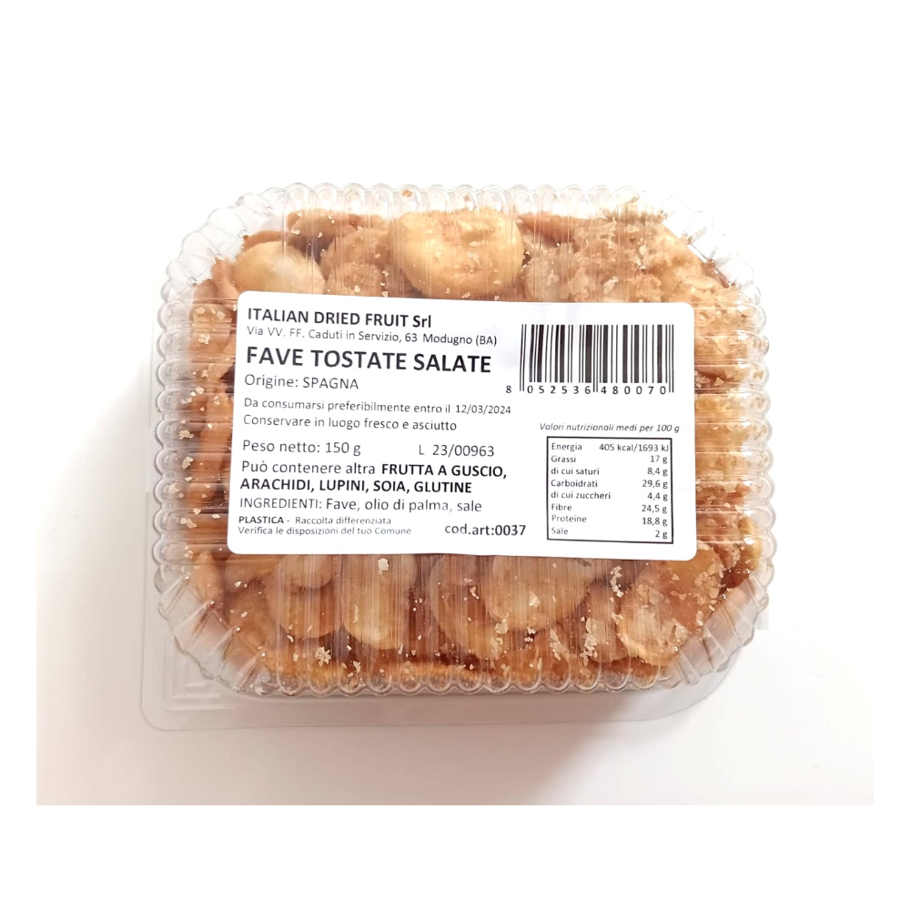 Fave Tostate Salate - 10 vaschette da 150g