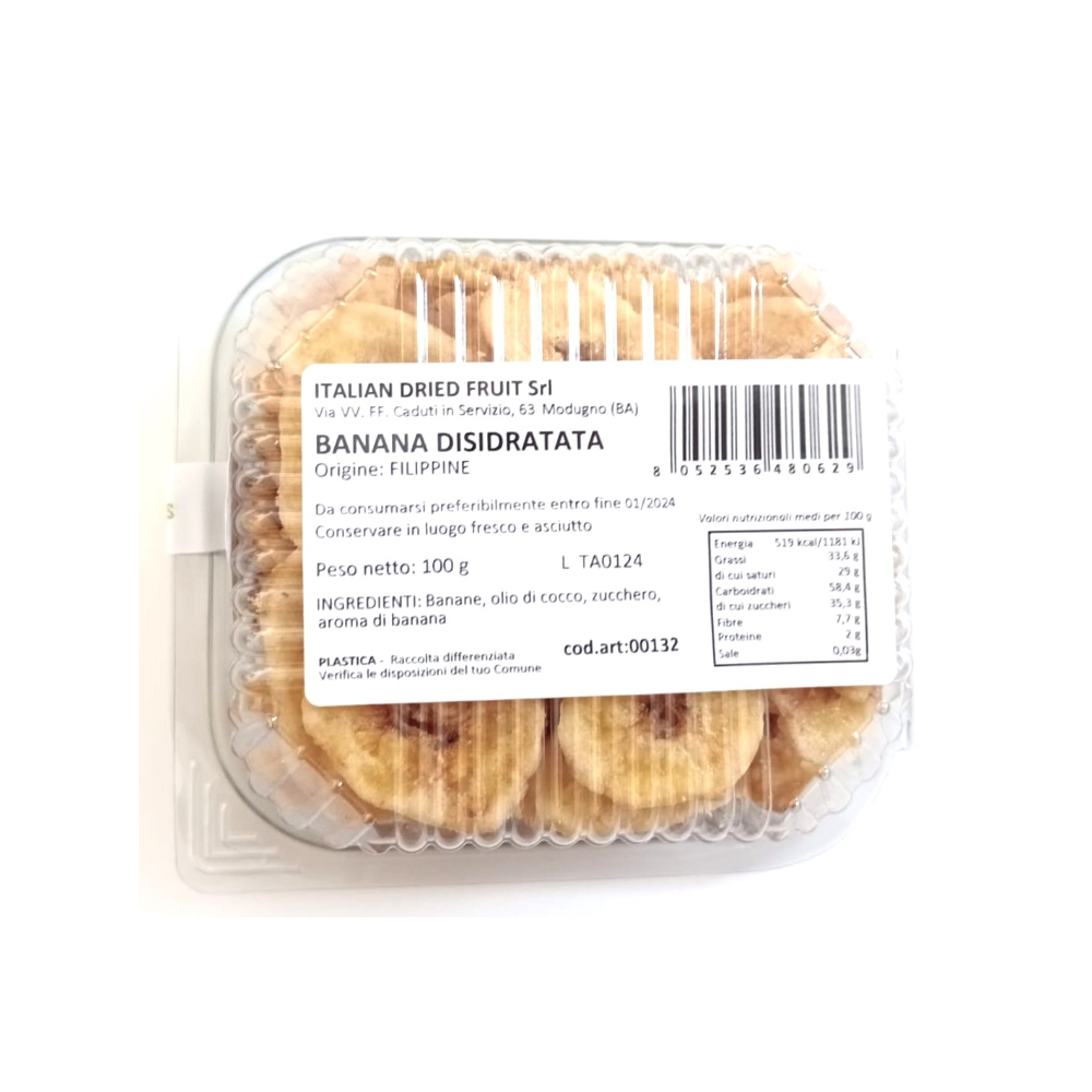 Chips di Banana Disidratata - 10 vaschette 100g