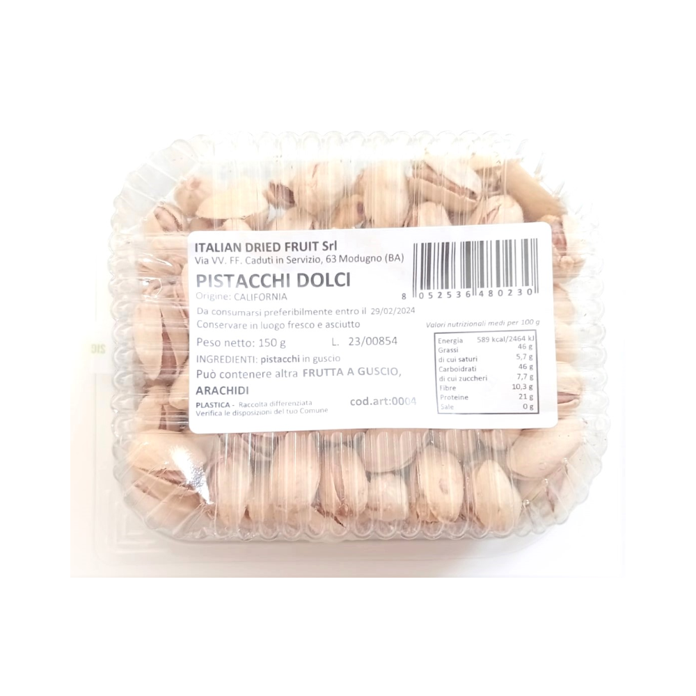 Pistacchi in Guscio Tostati non Salati - 10 vaschette da 150g