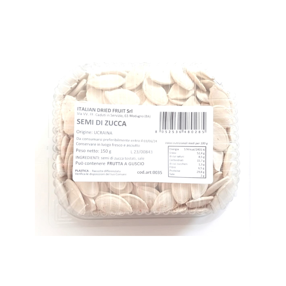 Semi di Zucca in Guscio Tostati - 10 vaschette da 150g