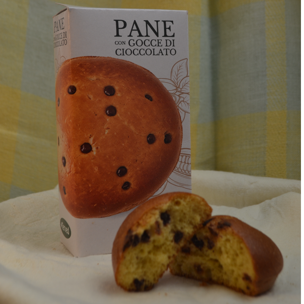 Pane con Gocce di Cioccolato Senza Glutine e Senza Lattosio - 2 Pezzi x 50g