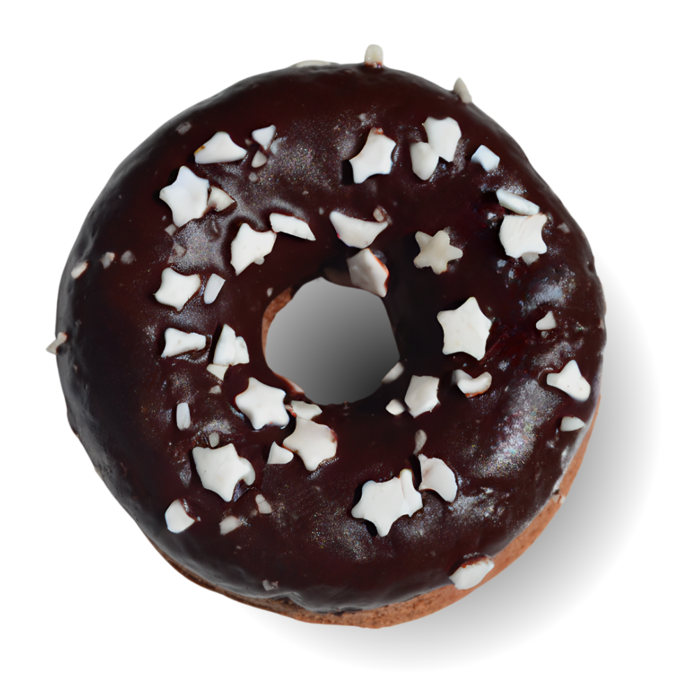 Donut al Forno Ricoperto di Glassa al Cioccolato Senza Glutine e Senza Lattosio - 2 Pezzi da 45g