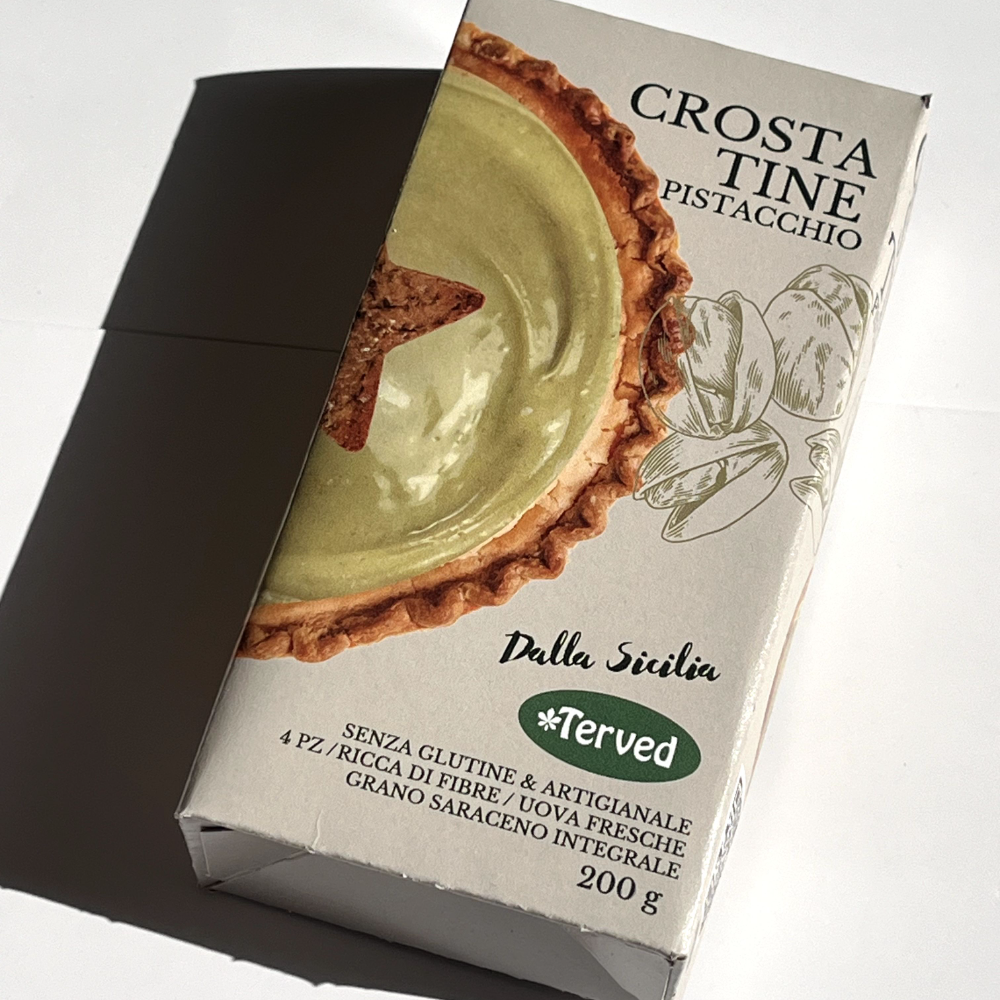Crostatine con Crema di Pistacchio Senza Glutine con Grano Saraceno - 4 Pezzi x 50g
