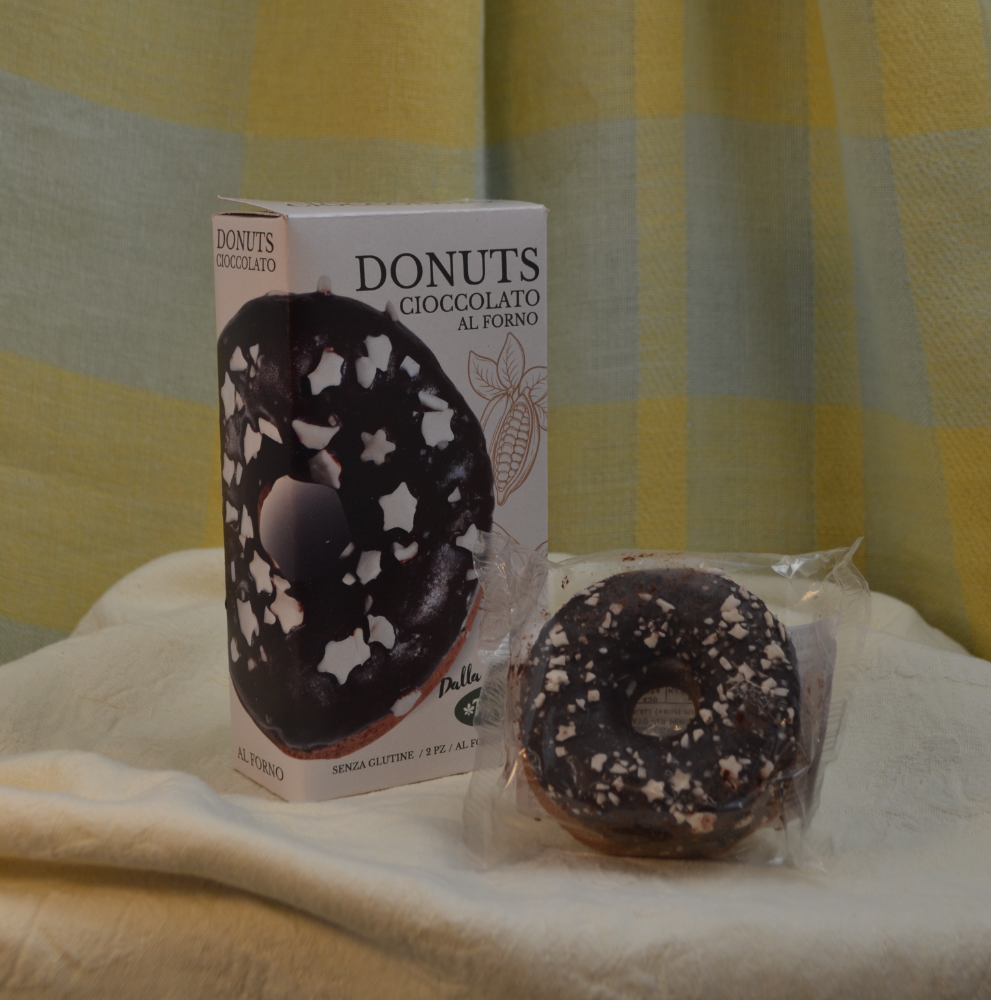 Donut al Forno Ricoperto di Glassa al Cioccolato Senza Glutine e Senza Lattosio - 2 Pezzi da 45g