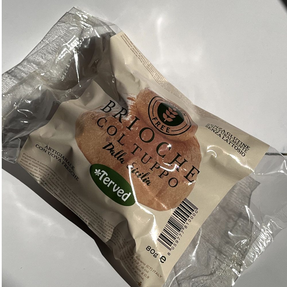 Brioche col Tuppo Senza Glutine e Senza Lattosio I Terved - 80g