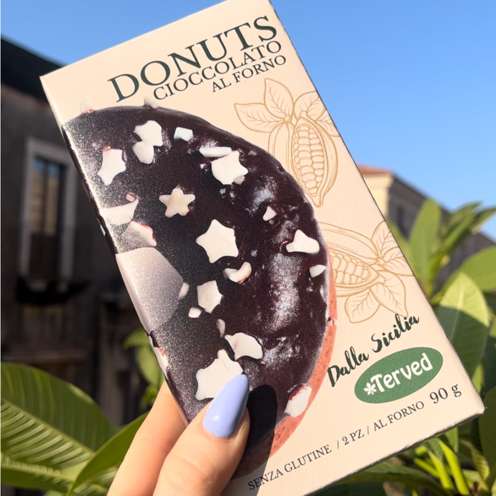 Donut al Forno Ricoperto di Glassa al Cioccolato Senza Glutine e Senza Lattosio - 2 Pezzi da 45g